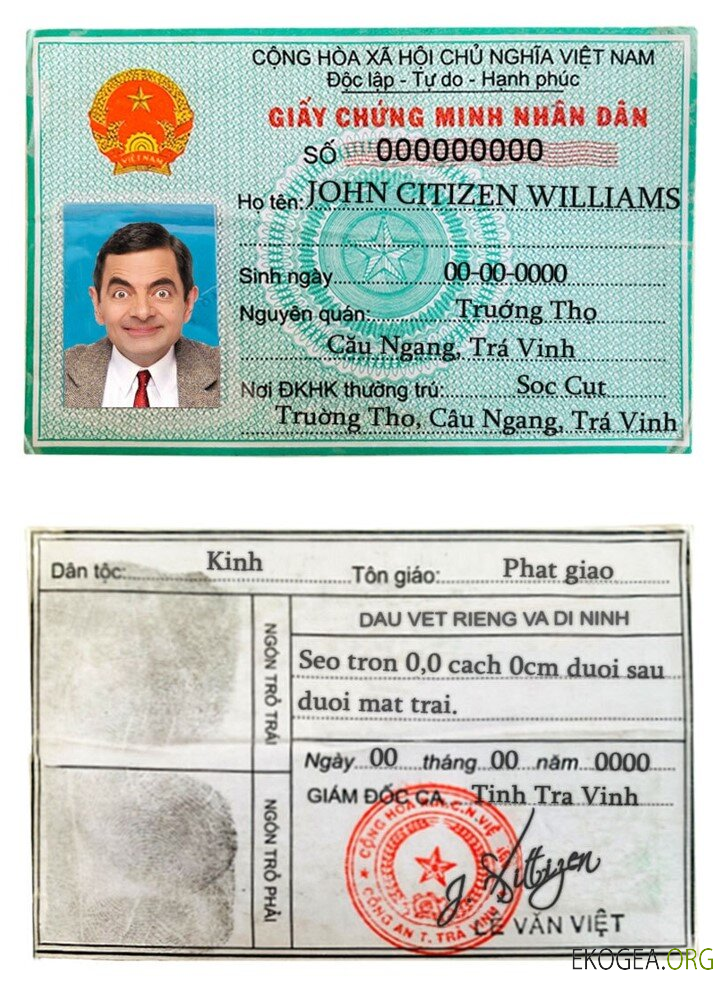 Carte d'identité vietnamienne (1)